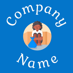 Orphan logo on a Navy Blue background - Niños & Guardería