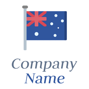 Flag Australia on a White background - Abstract