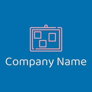 Corkboard logo on a Cerulean background - Abstrait