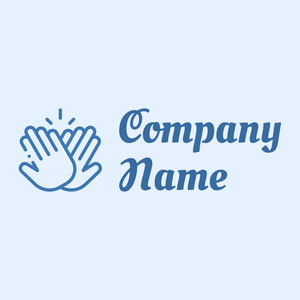 High five logo on a Alice Blue background - Abstrait