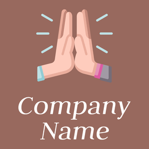 High five logo on a Dark Chestnut background - Abstrakt