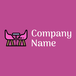 Furniture logo on a Mulberry background - Muebles de casa