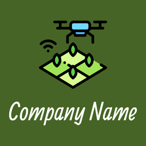 Black Drone on a Green Leaf background - Tecnologia