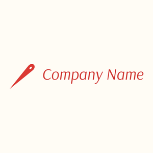 Red Needle logo on a Floral White background - Hospital & Farmácia