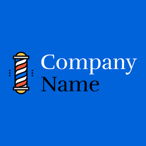 Barber pole logo on a Navy Blue background - Moda & Belleza