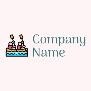 Rafting logo on a Lavender Blush background - Domaine sportif