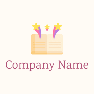 Magic book logo on a Floral White background - Abstrato