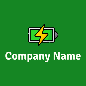 Battery on a Forest Green background - Industriel