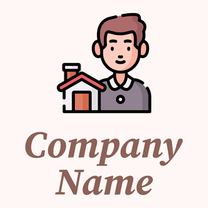 Real estate agent logo on a Snow background - Abstrait