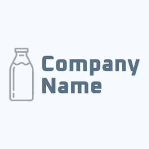 Milk bottle logo on a Alice Blue background - Agricultura