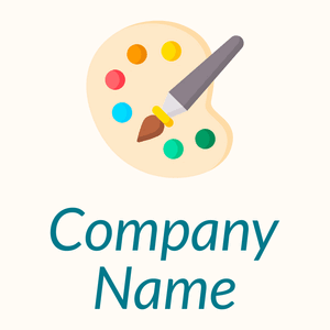 Palette logo on a Floral White background - Enfant & Garderie