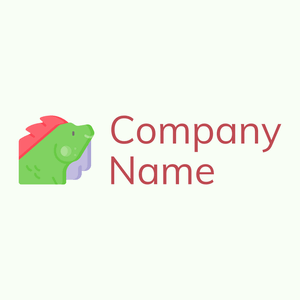 Iguana logo on a Honeydew background - Animaux & Animaux de compagnie