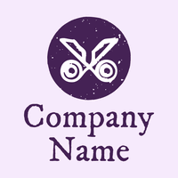 A pair of scissors logo on a purple background - Spa & Estética