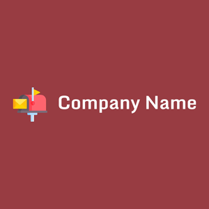 Mail box logo on a Mexican Red background - Comunicazioni