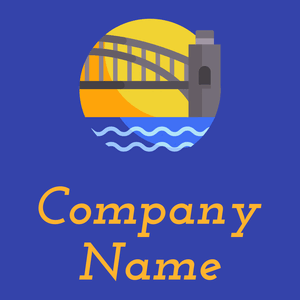 Sydney harbour bridge logo on a Free Speech Blue background - Automobile & Véhicule