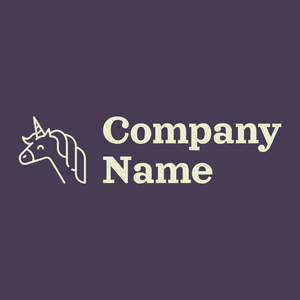 Unicorn logo on a Martinique background - Abstrait