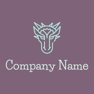 Dragon logo on a Old Lavender background - Animales & Animales de compañía