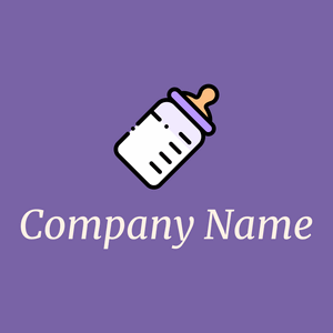 Milk bottle logo on a Scampi background - Agriculture