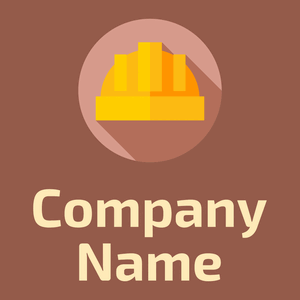 Hard hat logo on a Copper Rust background - Handel & Beratung