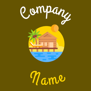 Gold Resort on a Olive background - Reizen & Hotel