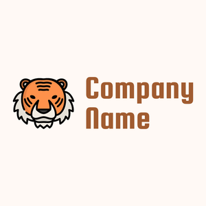 Tiger Head logo on a Seashell background - Animals & Pets