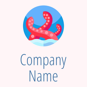 Kraken logo on a Lavender Blush background - Animali & Cuccioli