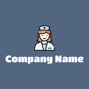 Nurse logo on a Kashmir Blue background - Médicale & Pharmaceutique