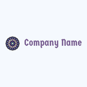 Mandala logo on a Alice Blue background - Floral