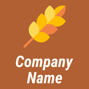 Wheat logo on a Fiery Orange background - Agricoltura