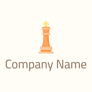 Peach Chess piece on a Floral White background - Entertainment & Arts