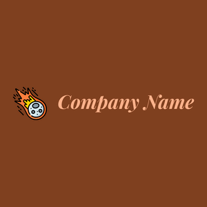 Meteor logo on a Peru Tan background - Abstrait