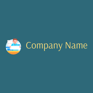 Laundry logo on a Chathams Blue background - Limpeza & Manutenção