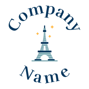 Eiffel tower logo on a White background - Architektur