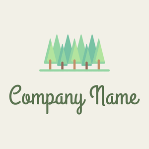 Forest on a Alabaster background - Domaine de l'agriculture