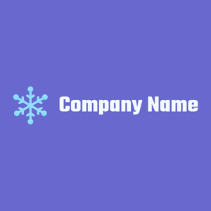 Columbia Blue Snowflake on a Slate Blue background - Abstrait