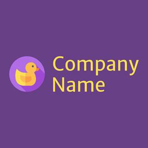 Medium Purple Duck on a Daisy Bush background - Animals & Pets