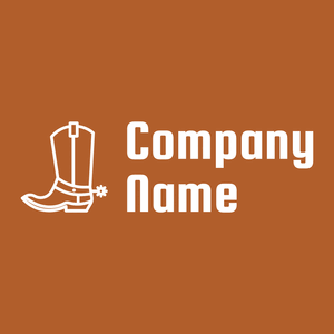 Cowboy Boot logo on a Fiery Orange background - Abstrakt