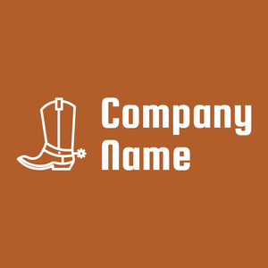 Cowboy Boot logo on a Fiery Orange background - Abstracto