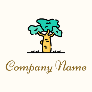 Baobab logo on a Floral White background - Voyage & Hotel