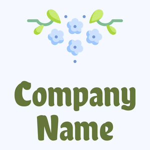 Hydrangea logo on a Alice Blue background - Fiori