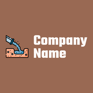Filling logo on a Dark Tan background - Construction & Tools