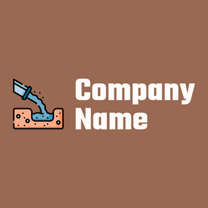 Filling logo on a Dark Tan background - Construcción & Herramientas