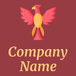 Phoenix logo on a Mexican Red background - Abstrato