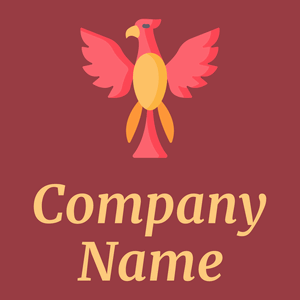 Phoenix logo on a Mexican Red background - Abstracto