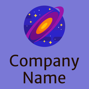 Black hole logo on a Medium Purple background - Abstrato