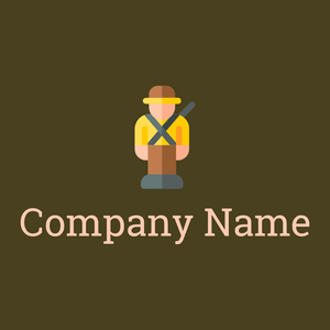 Soldier on a Bronze Olive background - Niños & Guardería