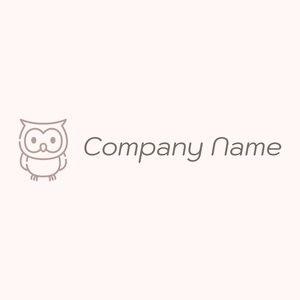 Owl logo on a Snow background - Abstrato