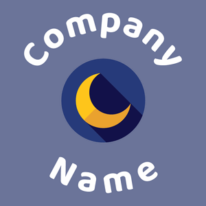 Crescent moon logo on a Slate Grey background - Abstracto