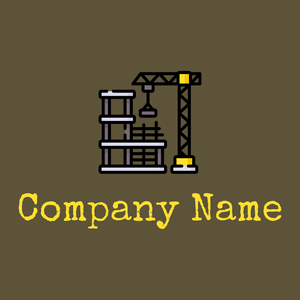 Construction logo on a Verdigris background - Construcción & Herramientas