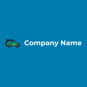 Jeep logo on a Cerulean background - Automobile & Véhicule